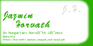 jazmin horvath business card